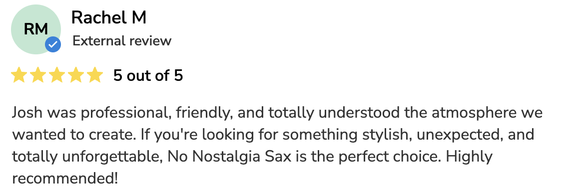 Customer review from Rachel